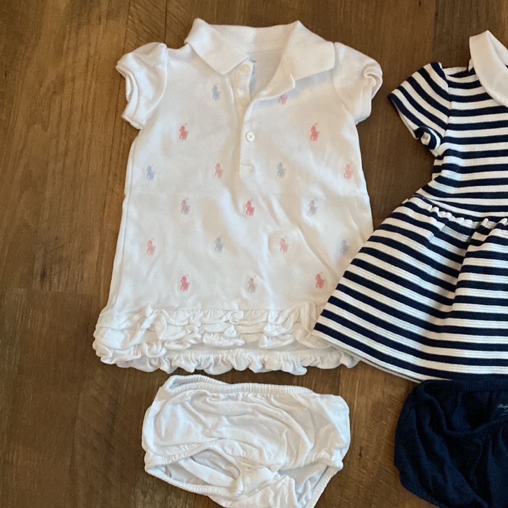 Ralph Lauren Baby Girl Dresses 3 months. Lot of 3. Like new! - Picture 2 of 4